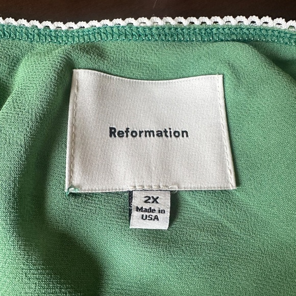 Reformation Brandy Skirt Es Daisy Meadow Green - Size 2X - Picture 2 of 3